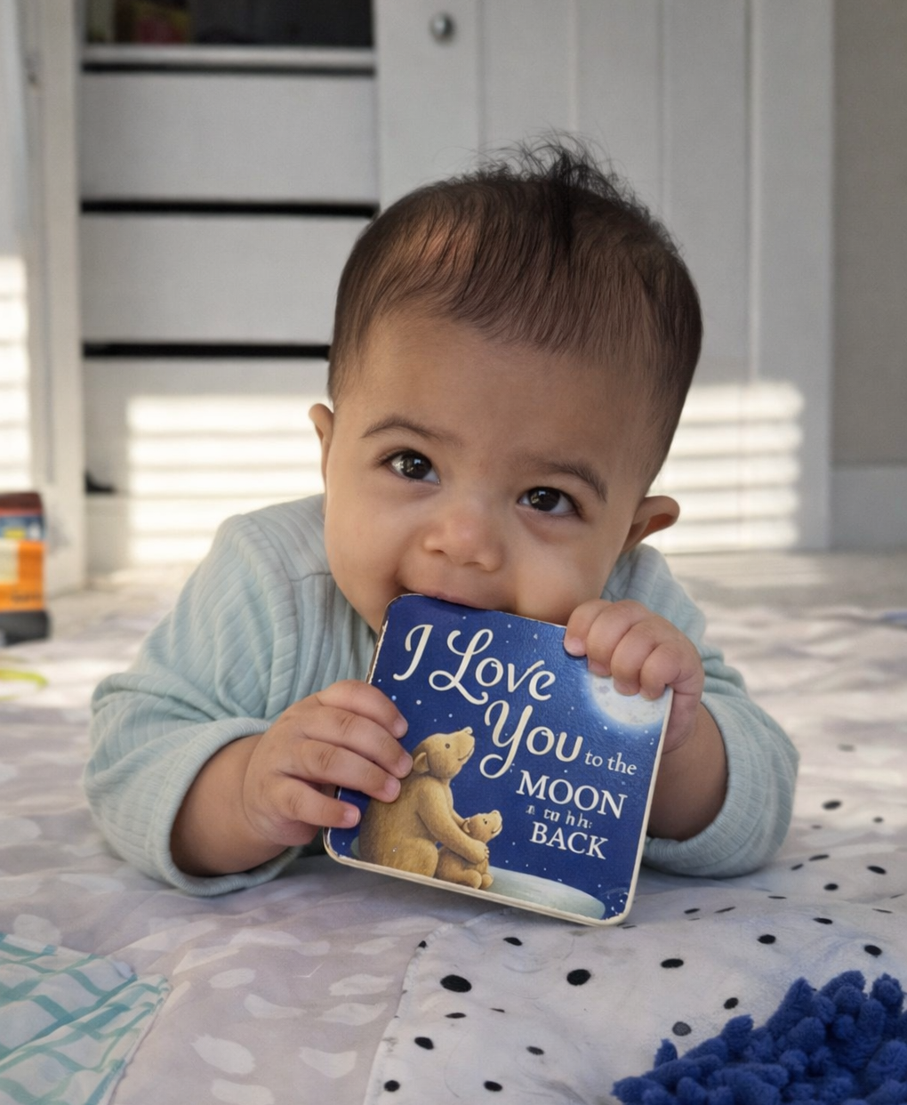 Buns enjoying a board book